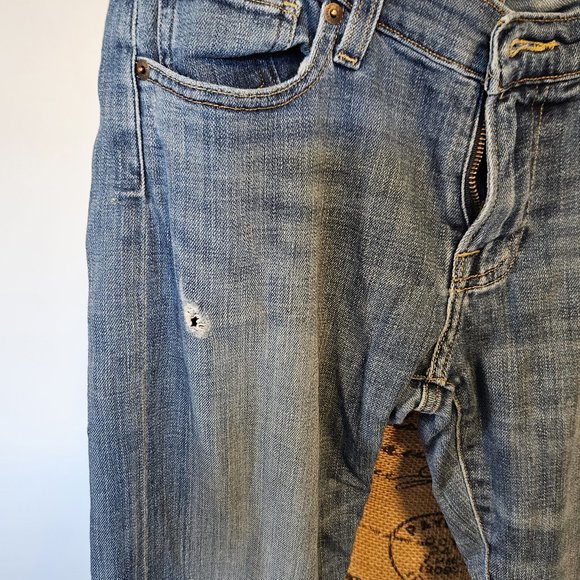 Lucky Brand Sienna Slim Boyfriend Jeans Size 4/27 Distressed - Picture 3 of 7